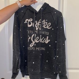 Coffee gets me started and Jesus keeps me going